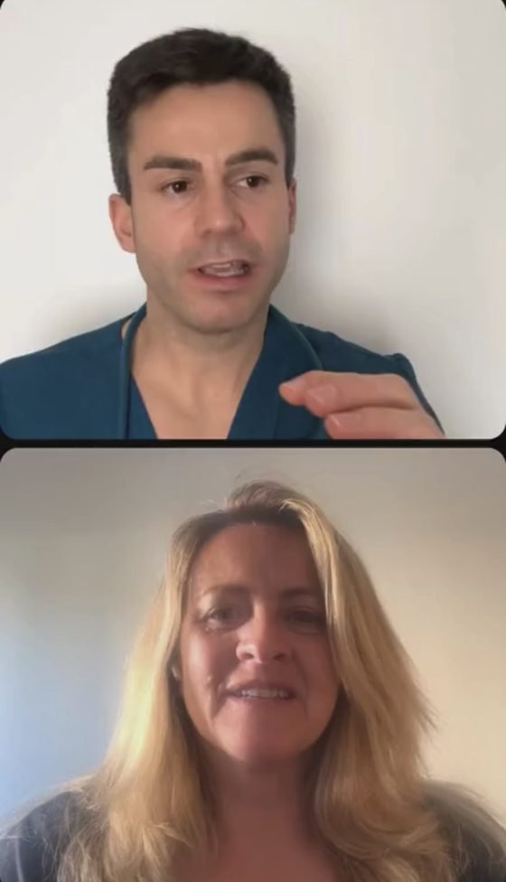 Pablo en una videollamada con una persona del programa